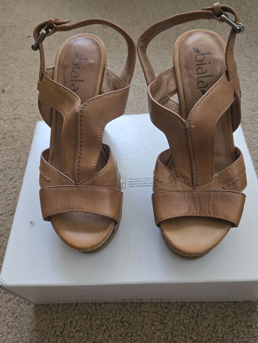 Biala Tan Leather Women’s Strappy Sandals